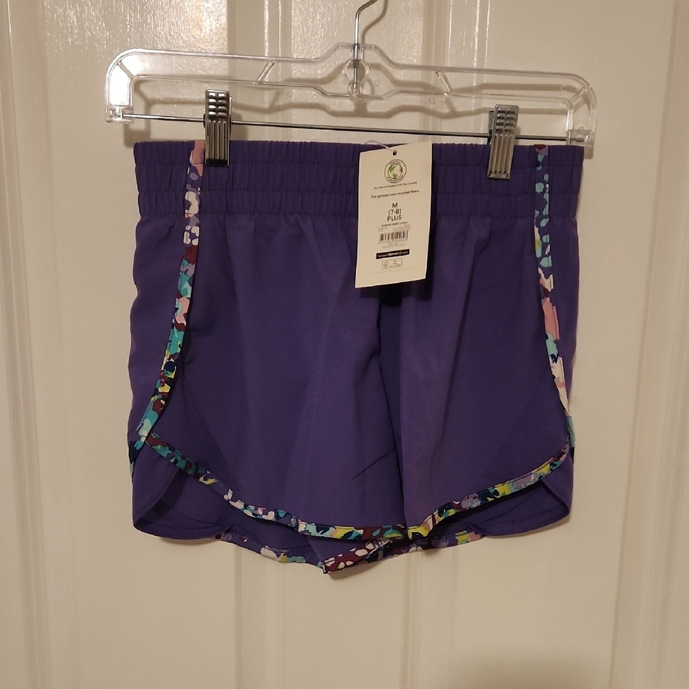 Vibrant Athletic Works Girls 7/8 Plus Purple Running Shorts